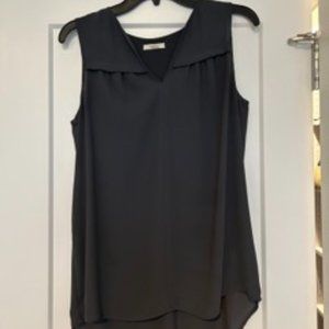 Charcoal sleeveless professional top